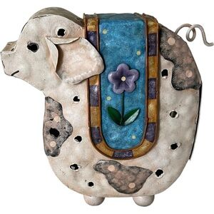 HAND CRAFTED PIG TEA LIGHT CANDLE HOLDER